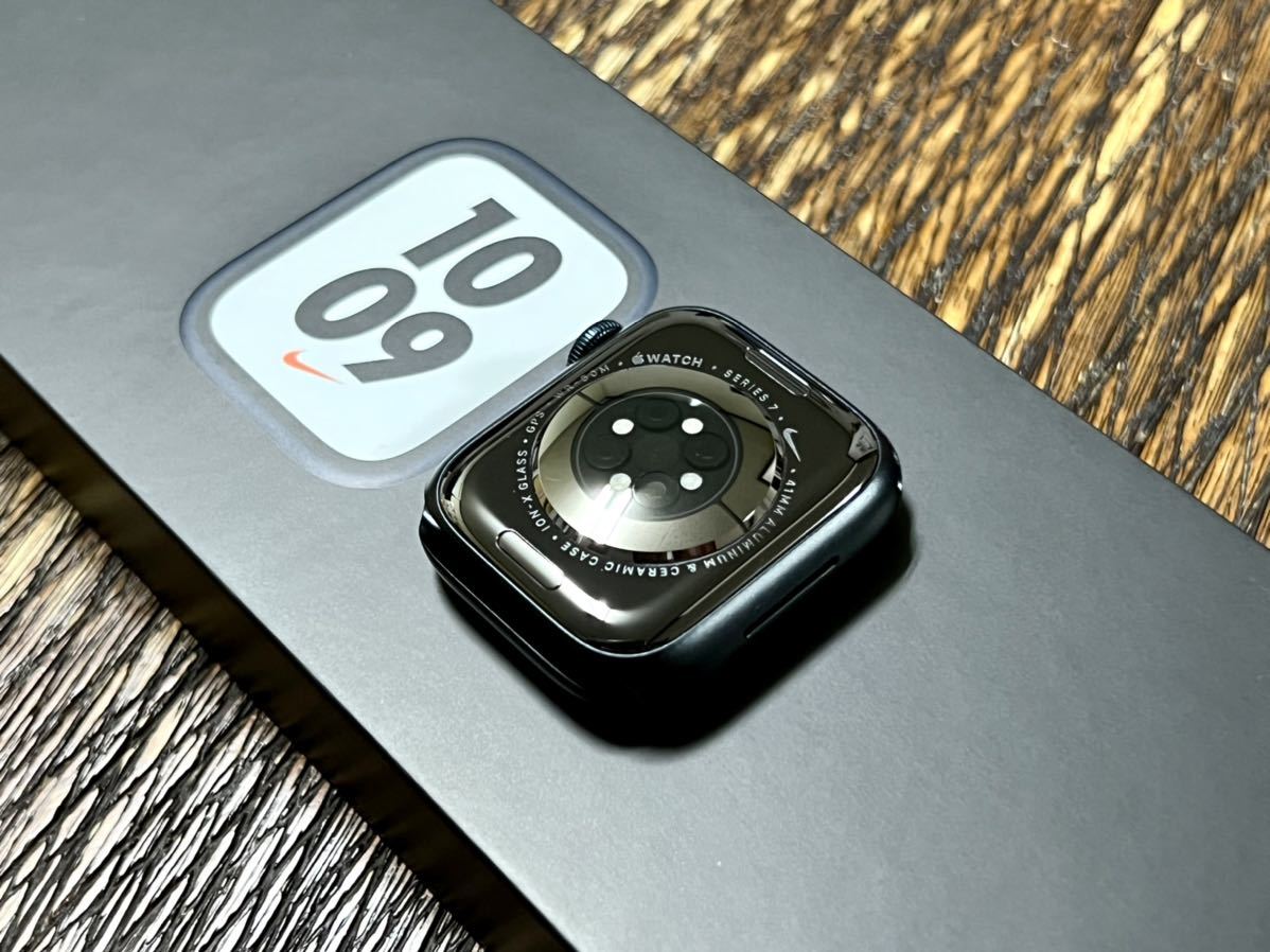美品 バッテリー100% アップルウォッチ Apple Watch Nike Series 7 41mm ミッドナイト アルミニウム GPS 純正品 ナイキ スポーツバンド