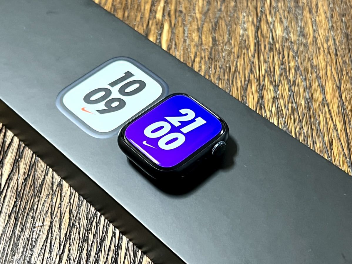 美品 バッテリー100% アップルウォッチ Apple Watch Nike Series 7 41mm ミッドナイト アルミニウム GPS 純正品 ナイキ スポーツバンド