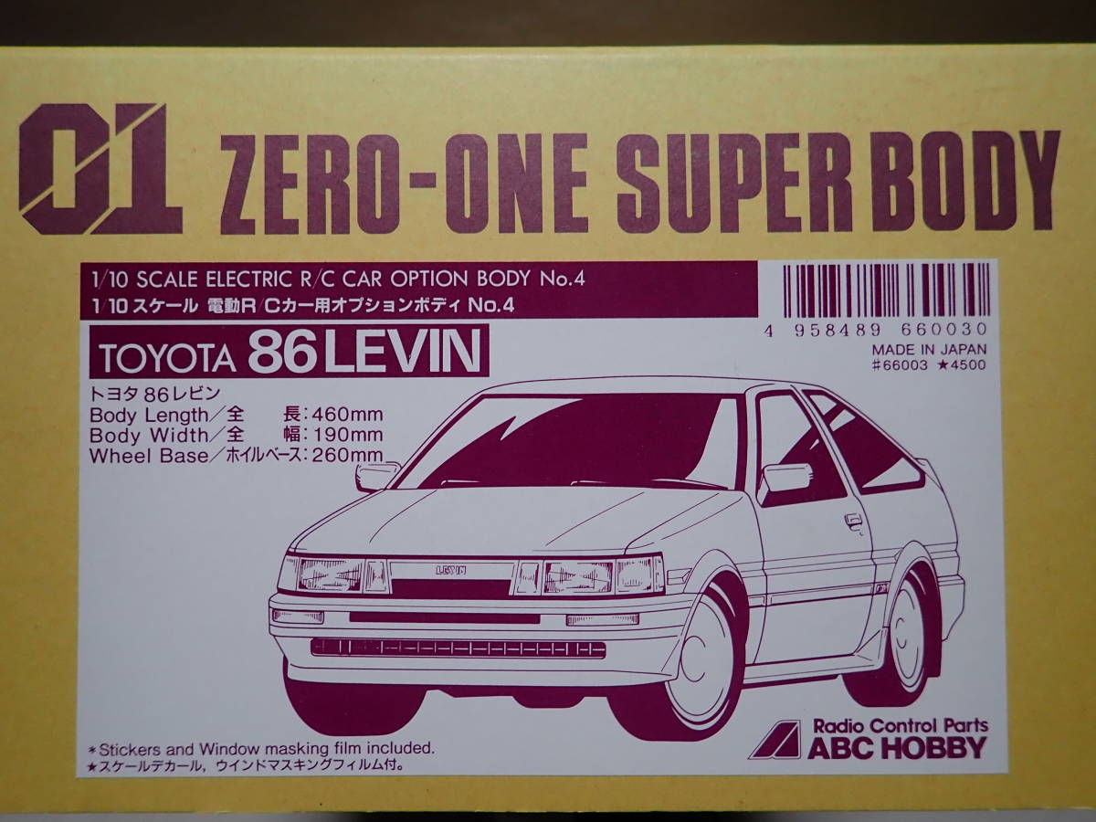 ABCホビー AE86レビンボディー新品未使用 Yahoo!オークション - ABCホビー 1/10 AE86 レビン ボディ