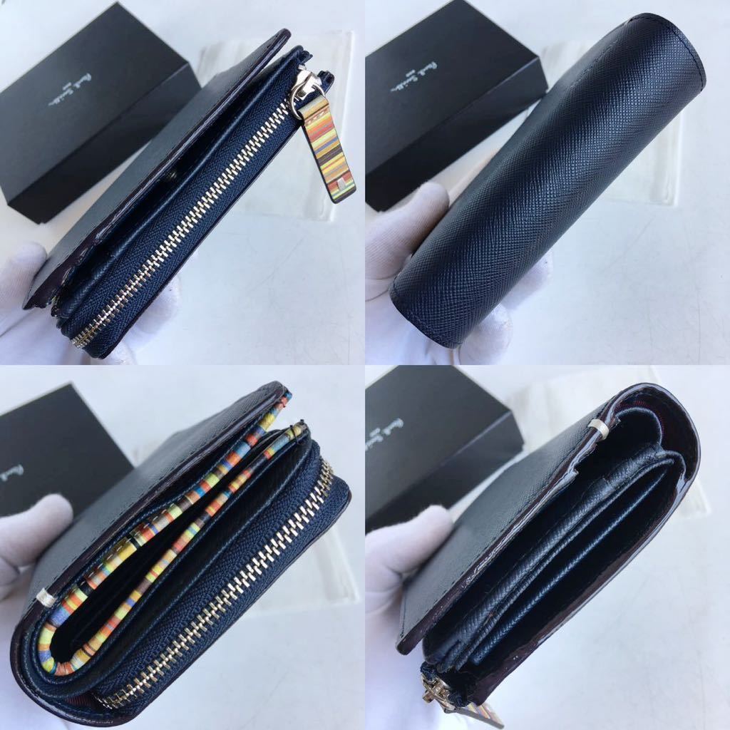 未使用 Paul smith ジップストローグレイン 二つ折り財布 未使用 Paul smith ジップストローグレイン 二つ折り財布