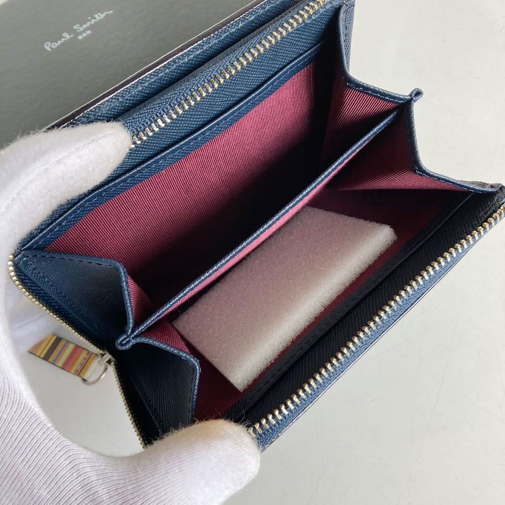 未使用 Paul smith ジップストローグレイン 二つ折り財布 未使用 Paul smith ジップストローグレイン 二つ折り財布