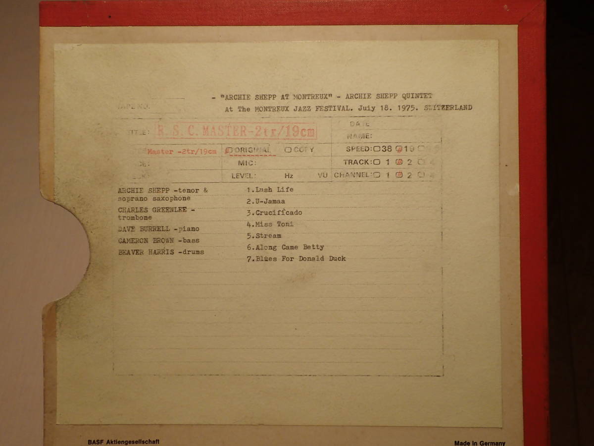 魅了 2tr 19cm ”ARCHIE SHEPP IN MONTREUX” - ARCHIE QUINTET At The MONTREUX  JAZZ FESTIVAL. July 18. 1975. lacistitis.es