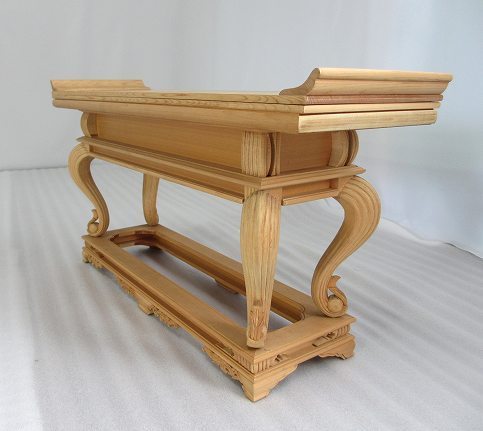 特別販売品】木地 彫なし 前卓20号(幅60.5cm高さ29.5cm奥18 特別販売品】木地 彫なし 前卓20号(幅60.5cm高さ29.5cm奥18