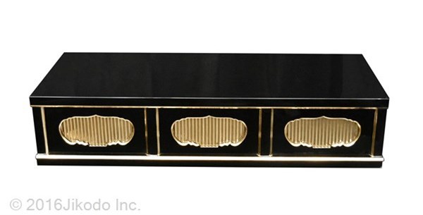【特別販売品】黒塗り 三間仏像台 限定1台(幅90cm高20cm奥40cm)在庫品の為特価セール価格 木製高級仏具通販 管理番号「4133」_画像5