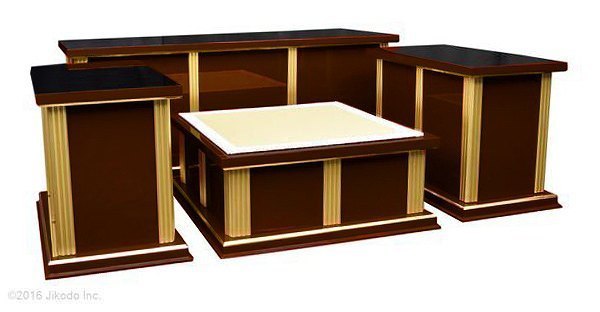 【寺院仏具】黒塗り 現代式3.5尺密壇(登高座)4点セット 国内自社工場で製作品 (受注生産品)(商品番号10024k)_画像9