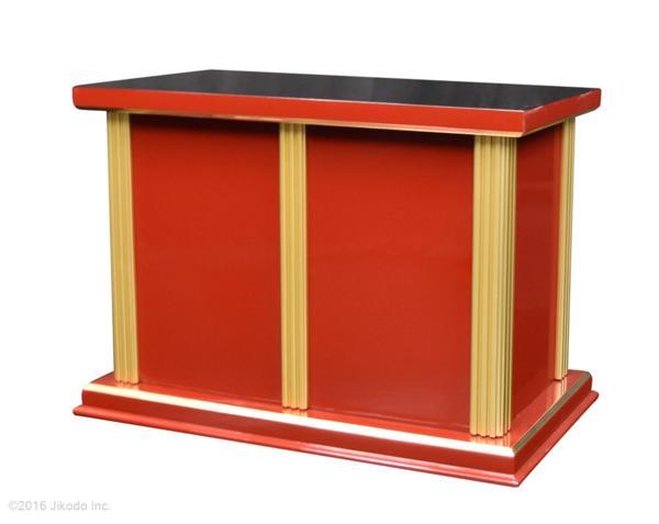 宅配 【寺院仏具】幅60センチ 朱塗りの現代式脇机 供物台にも (受注生産品)(商品番号10004s) 仏具一般 宅配 【寺院仏具】幅60センチ 朱塗りの現代式脇机 供物台にも (受注生産品)(商品番号10004s) 仏具一般