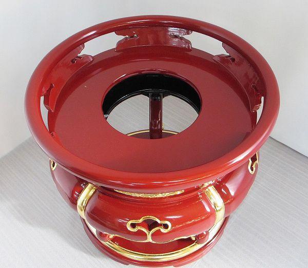 【特別販売品】朱塗り 丸型ケイス台 1.5尺 (内径45.5cm高さ48cm)長期在庫品の為、特価価格 高級仏具通販 管理番号「4108」_画像4
