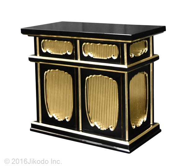 玄関先迄納品 【寺院仏具】黒塗り 二重脇机 幅約60センチ 国内自社工場で製作 国産高級木製品 各宗派対応です (受注生産品)(商品番号10008k) 仏具一般 玄関先迄納品 【寺院仏具】黒塗り 二重脇机 幅約60センチ 国内自社工場で製作 国産高級木製品 各宗派対応です (受注生産品)(商品番号10008k) 仏具一般