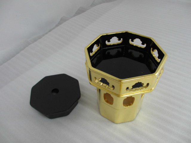 特別販売品】金箔八角供花1対 帆立なし (対辺約15cm×高約17.5cm 特別販売品】金箔八角供花1対 帆立なし (対辺約15cm×高約17.5cm