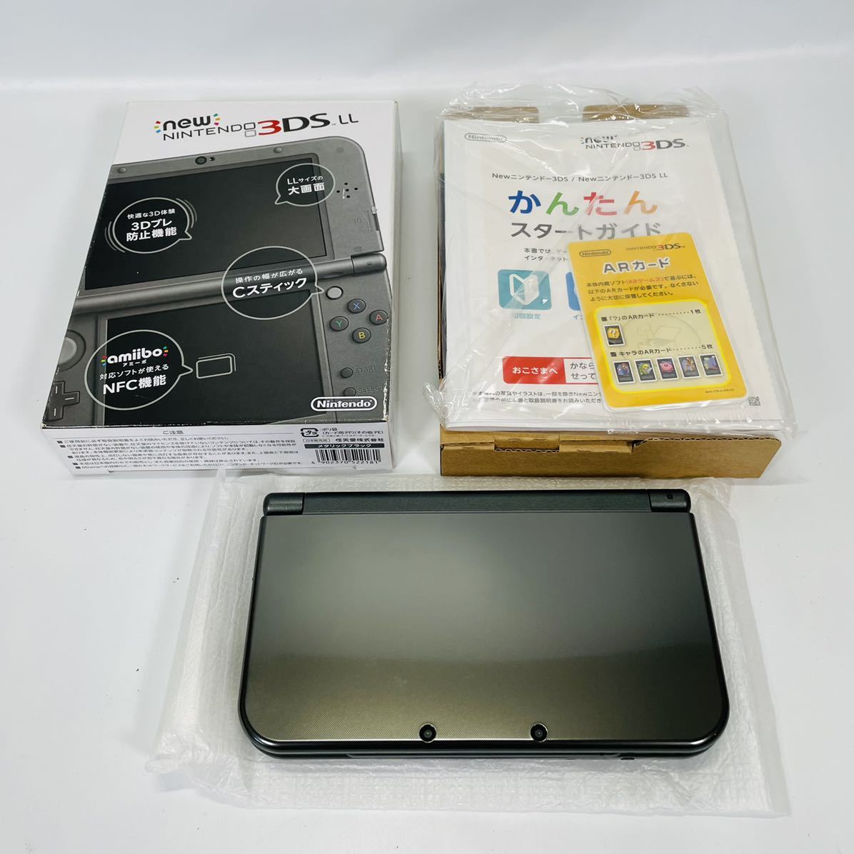 日本激安 Newニンテンドー3DS メタリックブラック　付属品付き LL 携帯用ゲーム本体