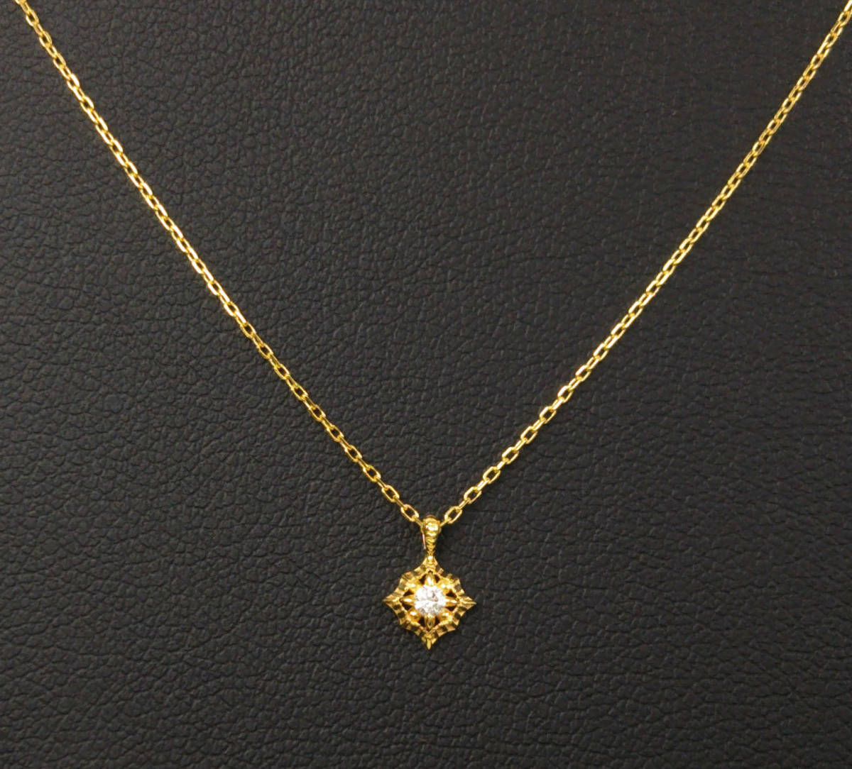 販売の値下げ エテ K10 ダイヤモンド ネックレス レイヤー 3連 シンプル 人気 美品 ネックレス