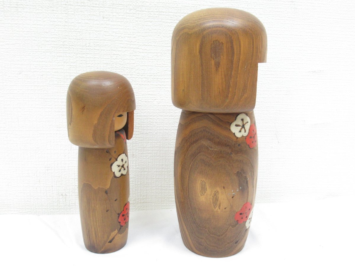 創作こけし こけし 2体セット 卯三郎 刻印 在銘 郷土玩具 卯三郎こけし 伝統こけし 日本人形 伝統工芸品 こけし 和風 置物 レトロ