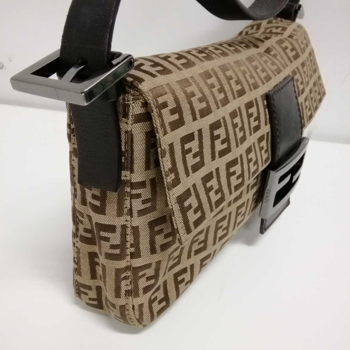 FENDI フェンディ ハンドバッグ バック 鞄 茶系 イタリア製 ZUCCHINO