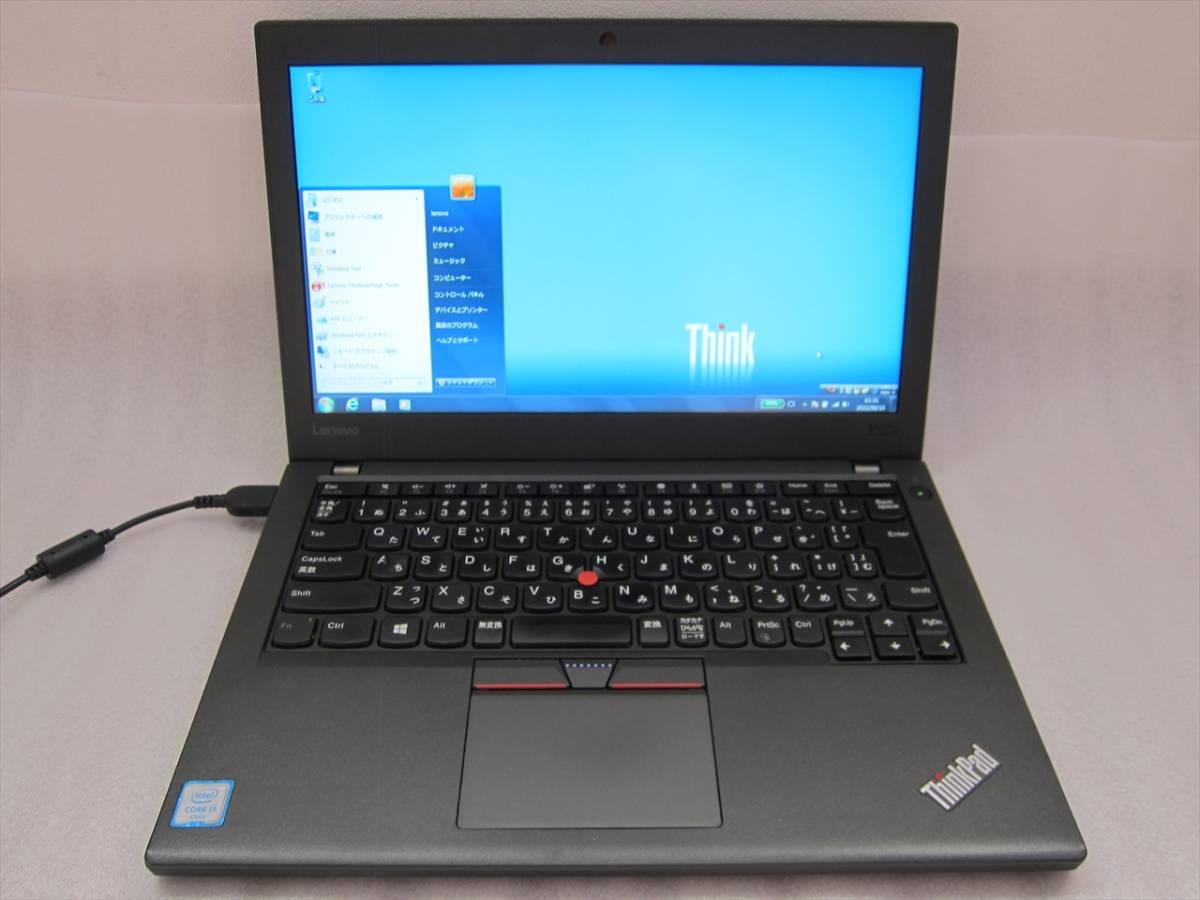 新版 Lenovo ThinkPad X270 Core i5-6200U/4GB/500GB/12.5型液晶/wi-fi/Windows7/第6世代レノボノートパソコン 13インチ未満
