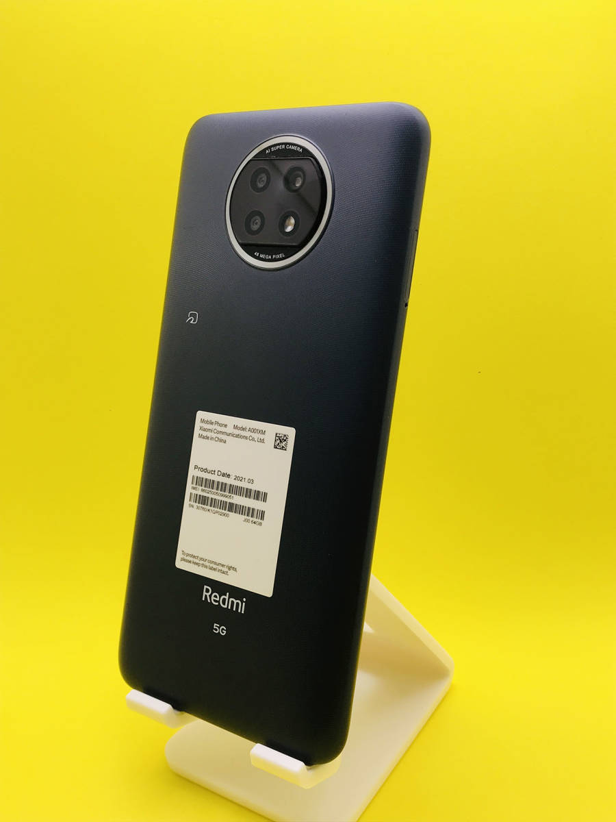 「やや美品・付属あり」Xiaomi Redmi Note 9T A001XM 64GB 65W TypeC ケーブル付属 SIMフリー softbank 〇 ナイトフォールブラック CM1576