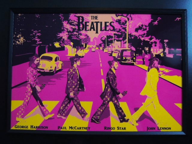 セール価格 A4 額付き ポスター ビートルズ The Beatles アート LV 