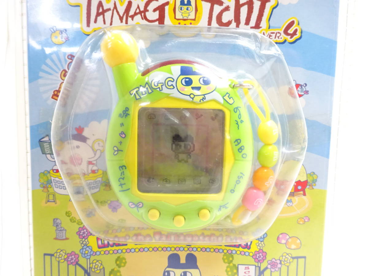 FS1009/未使用保管品/BANDAI たまごっち/TAMAGOTCHI/Ver.4 Version 4/緑 まめっち/海外版/バンダイ/未開封_画像3