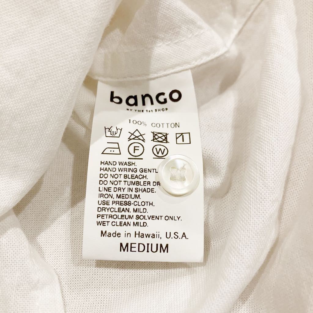 banGo WHITE CHAMBRAY RAGLAN SHIRTS / Made in Hawaii U.S.A アメリカ製ホワイトシャンブレーシャツ エンジニアードガーメン BIC MAC Mの画像6