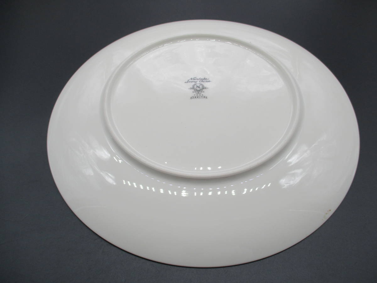 店G1 ノリタケ　Noritake Ivory China　花柄　銀縁　大皿　27.3ｃｍ径_画像4