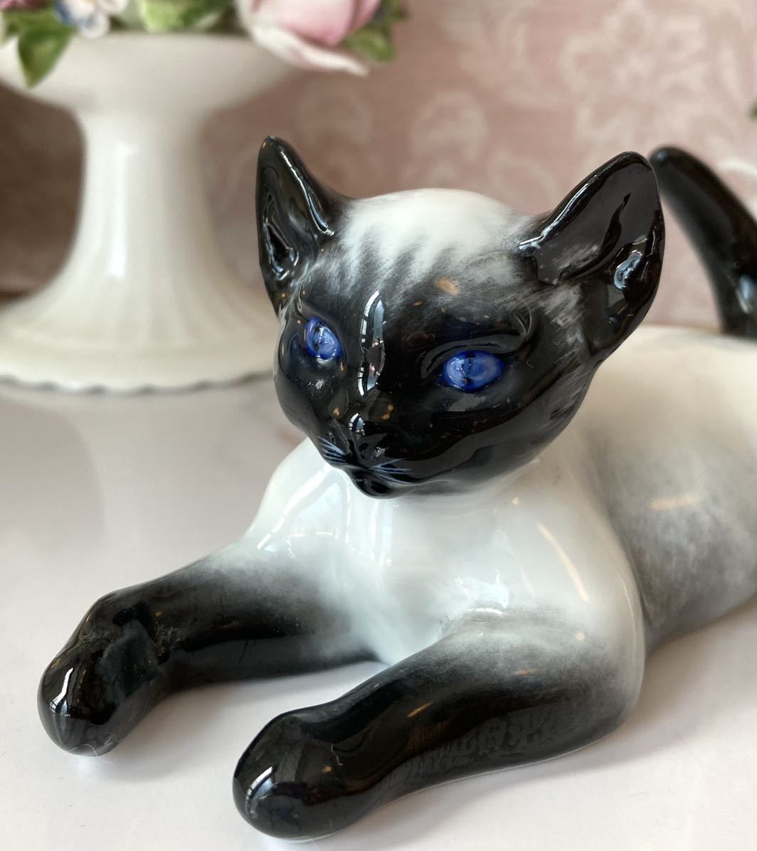 送料込〉ローゼンタール シャム猫 キャット フィギュリン 送料込〉ローゼンタール シャム猫 キャット フィギュリン