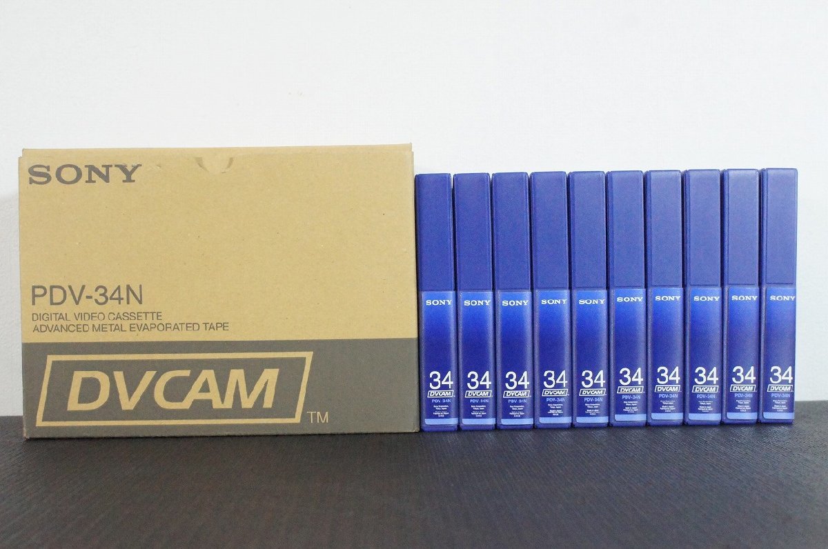 [TH] [Sa145060] SONY ソニー DVCAM 業務用 カセットテープ PDV-34N 34分 10本セット_画像1
