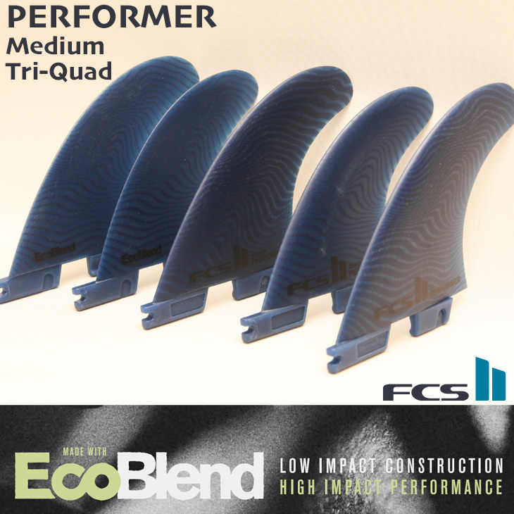 ■FCS-2 PERFORMER ECO (M) NEOGLASS 5FINS■ビーチブレイク向けオールラウンド 5フィン Mサイズ 新素材 EcoBlend TRI-QUAD 正規品