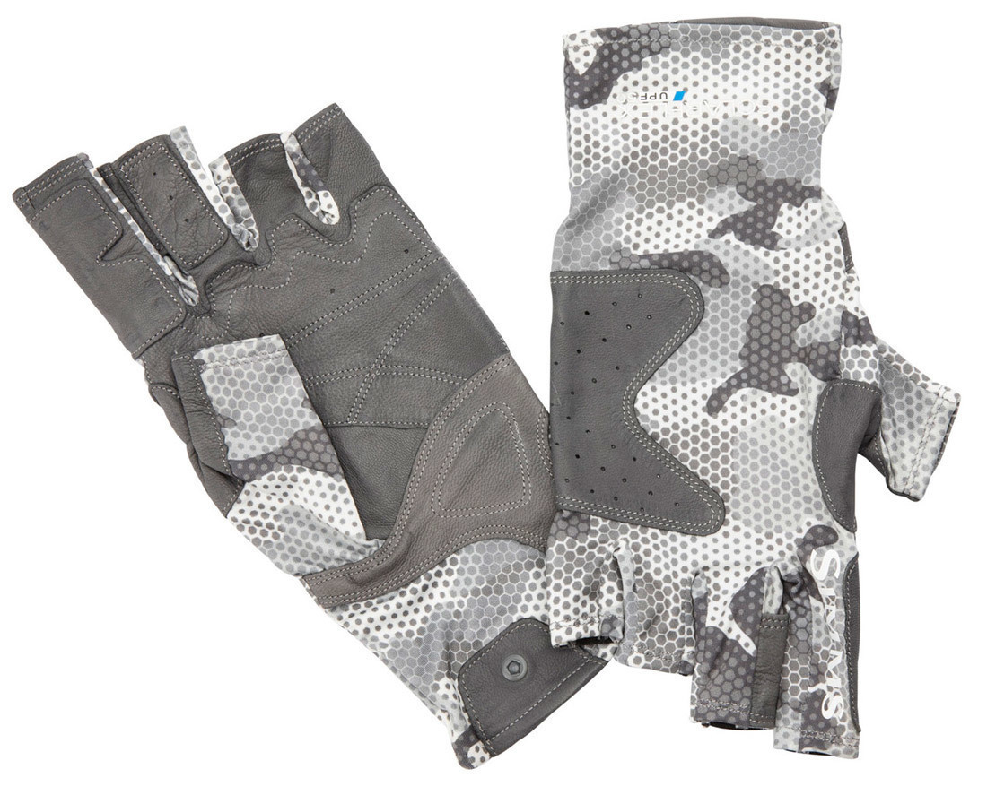 SIMMS Syms SolarFlex Guide Glove солнечный Flex гид перчатка Hex Flo Camo Steel XL