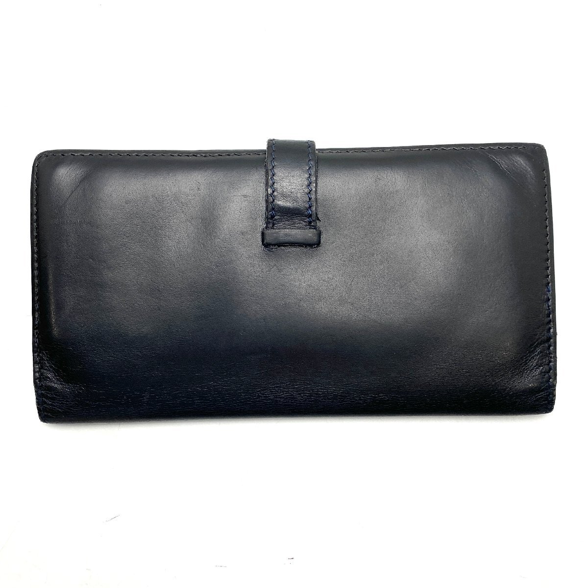 中古】エルメス/HERMES ベアン 二つ折り長財布 ボックスカーフ