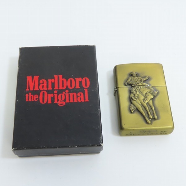 ZIPPO/ジッポー Marlboro/マルボロ カウボーイ/ロデオ メタル貼り 1999