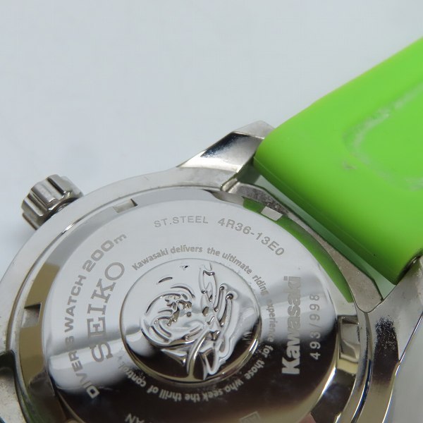 【保証期間内】Kawasaki×SEIKO/カワサキ×セイコー Ninja ZX-10R ステンレススチール 腕時計 SZEL009  専用ミニケース付き /060