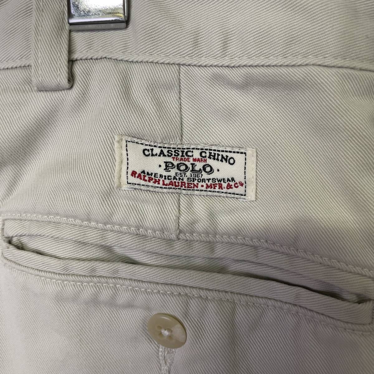 90s メキシコ製 Polo by Ralph Lauren 2タック チノ パンツ W35 90s メキシコ製 Polo by Ralph Lauren 2タック チノ パンツ W35
