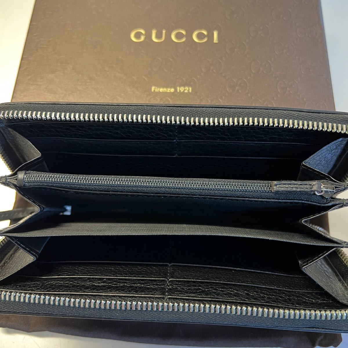 未使用に近い‼️ グッチ GUCCI 長財布 シェリーライン ラウンドファスナー