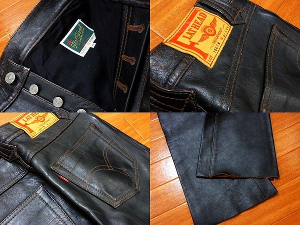 FLAT HEAD フラットヘッド ホースハイド レザー パンツ ブーツカット ホース 馬革 初期型 ベルボトム ボタンフライ フラットヘッド ホースハイドブーツ