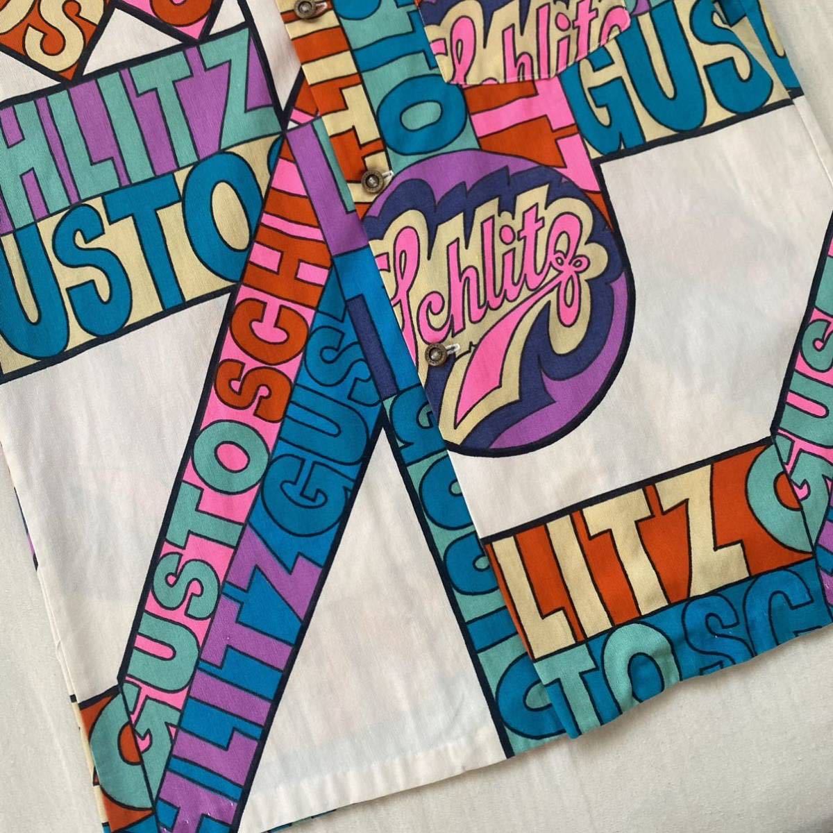 60-70's Ui-Maikai Schlitz ハワイアンシャツ USA ビンテージ 半袖シャツ ヒッピー_画像6