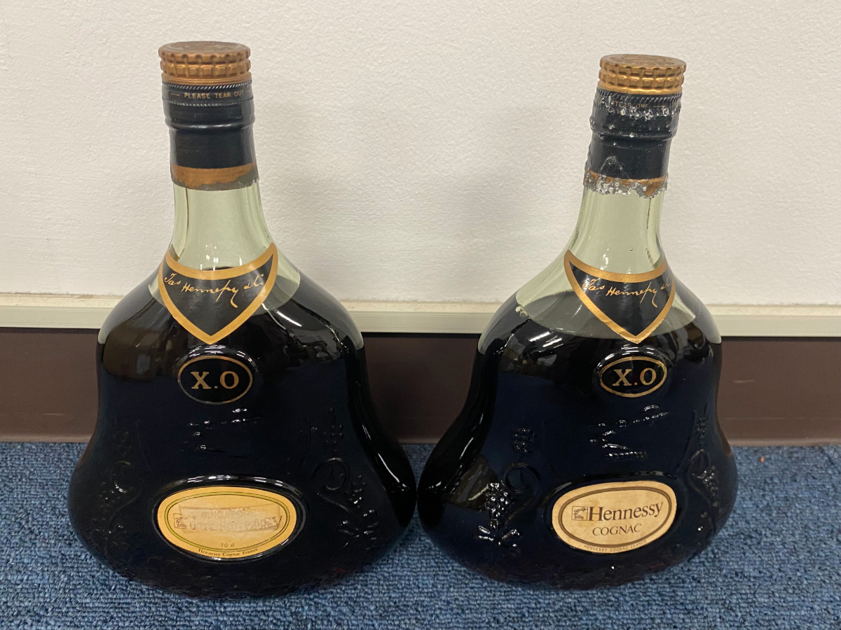 未開栓】計2本セット ヘネシー Hennessy XO 金キャップ グリーンボトル