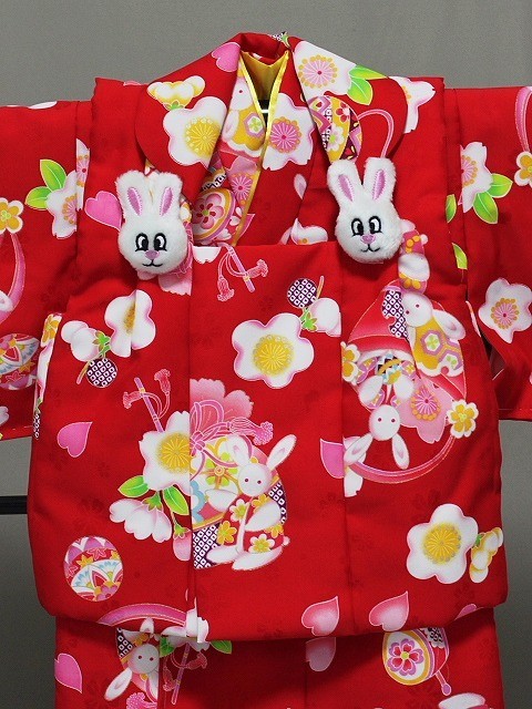 日本製　手縫いの一ツ身　ベビー用着物と被布コート　当店オリジナル着物と被布　B0001-04_画像3