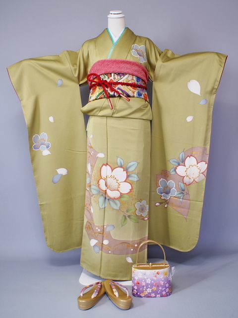 振袖 成人式 仕立て上がりの正絹振袖 お仕立て済 成人式用 レンタルよりお得 S1785_画像1