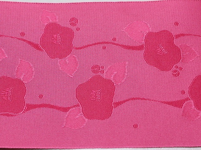 女性用浴衣帯　ゆかた単衣帯　日本製　洗える浴衣帯　D・M便送料無料　ピンク色のゆかた帯　B8476-53_画像3