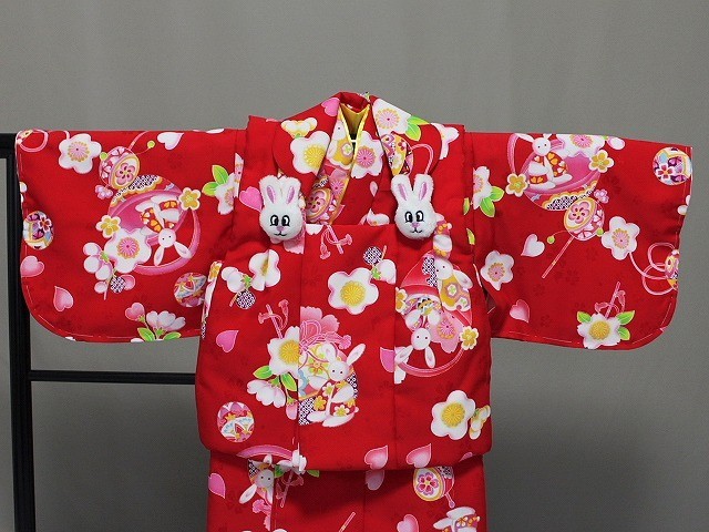 日本製　手縫いの一ツ身　ベビー用着物と被布コート　当店オリジナル着物と被布　B0001-04_画像2