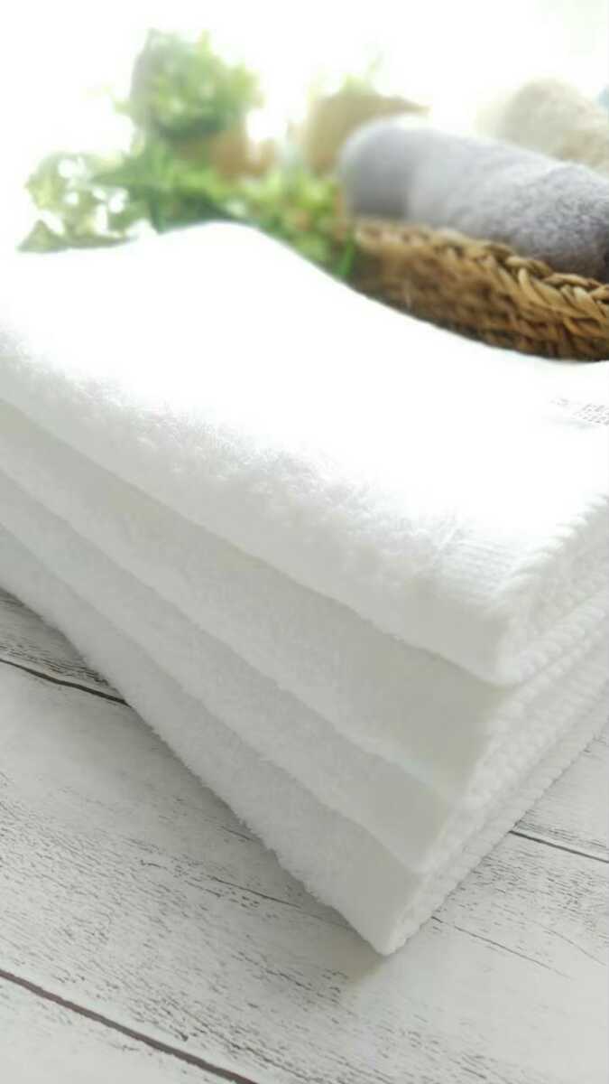 [ new goods Izumi . towel ] length 105. long type face towel 4 pieces set white [ superior . aqueous durability eminent gently soft feeling of quality ]