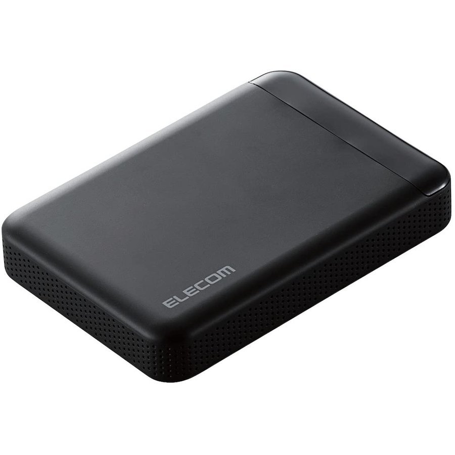 未使用アウトレット品　エレコムHDD 外付けハードディスク 1TB ビデオカメラから直接保存 衝撃吸収インナーフレーム ELP-EDV010UBK_画像1