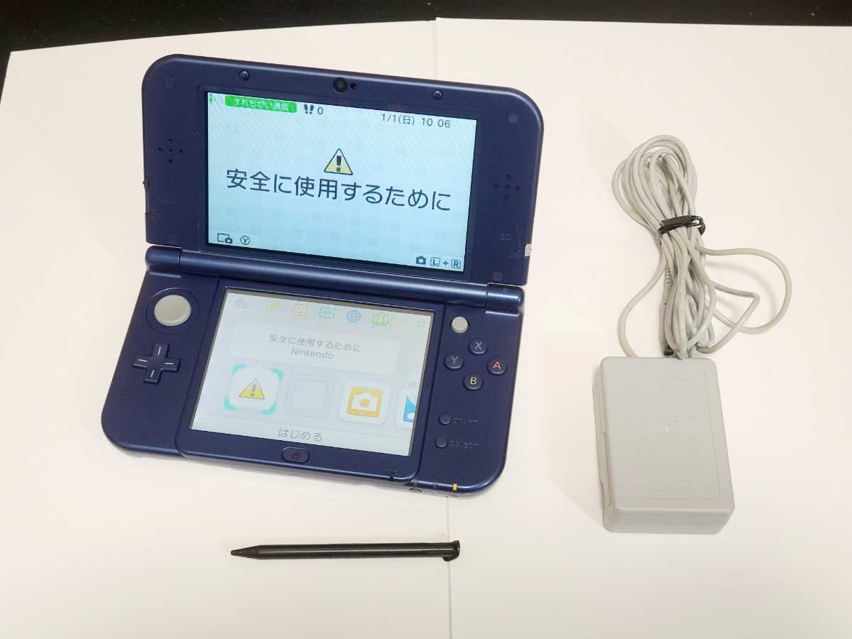 【初回限定お試し価格】テレビゲーム動作確認済☆美品☆Newニンテンドー3DS LL メタリックブルー AC