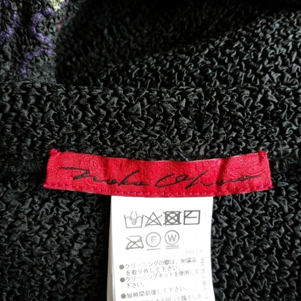 ノコオーノ NOKO OHNO カーディガン サイズ42 L - 黒×レッド×マルチ 競売 ノコオーノ ボレロ レディース L サイズ42 カーディガン/ボレロ