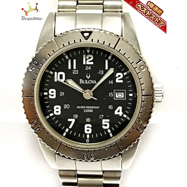 【楽ギフ_のし宛書】 Yahoo!オークション - Bulova(ブローバ) 腕時計 - BVD101 メンズ 黒 ブローバ
