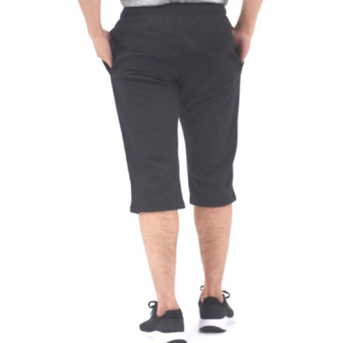 アンダーアーマー UNDER ARMOUR スウェットクォーターパンツ Rival Terry 3/4 Pant ブラック　M