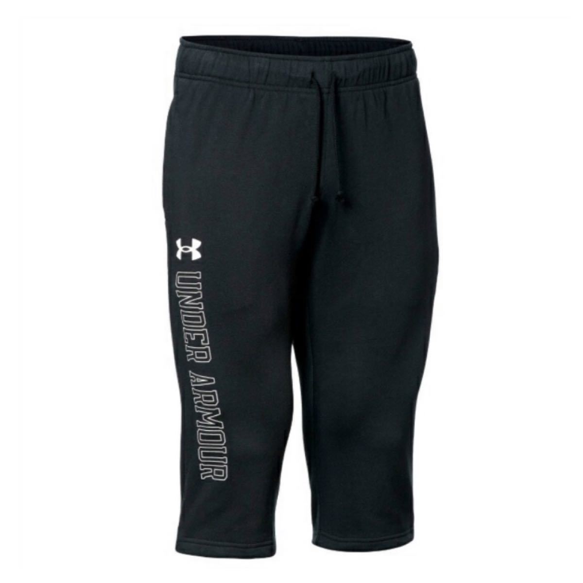 新品未使用　アンダーアーマー　UNDER ARMOUR トレーニングパンツ ライバルテリー 3/4パンツ　ブラック　XXLサイズ