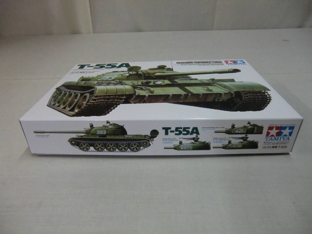 １：３５ ソビエト戦車 Ｔ-５５Ａ ミニチュアミリタリーシリーズＮＯ．２５７ コマンダー人形１体デカール５種類付_画像2