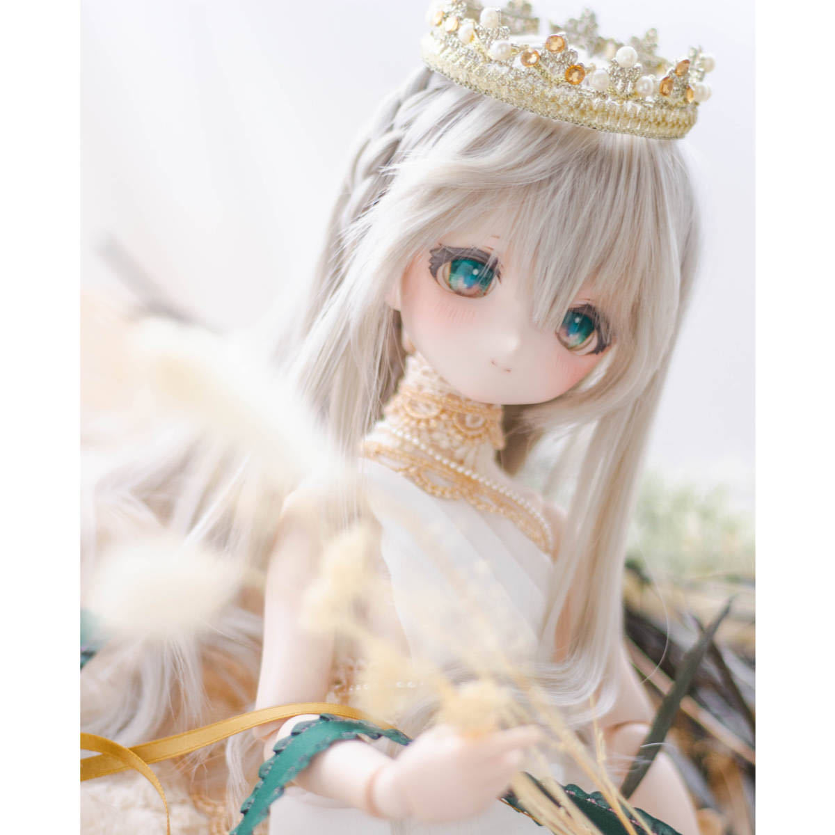 THISTLE. DDH-01セミホワイト肌 カスタムヘッド ソフビ盛り(やや難あり)＋おまけアイ_画像2