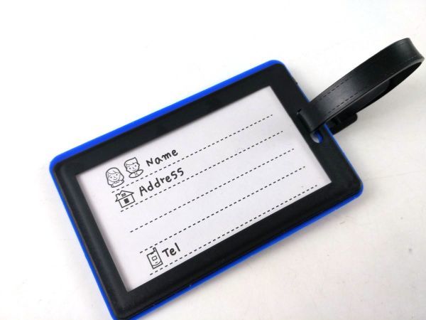 eferu. name tag blue luggage tag travel goods 