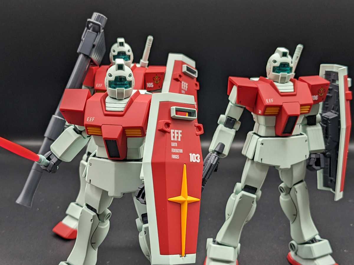 hguc ジム 塗装済み完成品 3機セット 機動戦士ガンダム | monsterdog